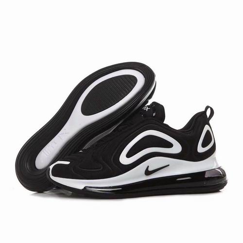 Nike Air Max 720 Men's Women's Shoes Black White-10 - Click Image to Close
